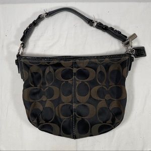 Coach H082012675 Brown Signature Hobo Shoulder Bag